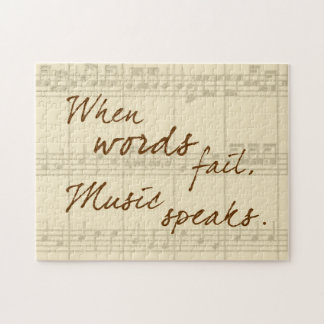 Music Speaks Jigsaw Puzzle
