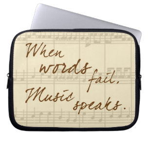 Music Speaks Laptop Sleeve