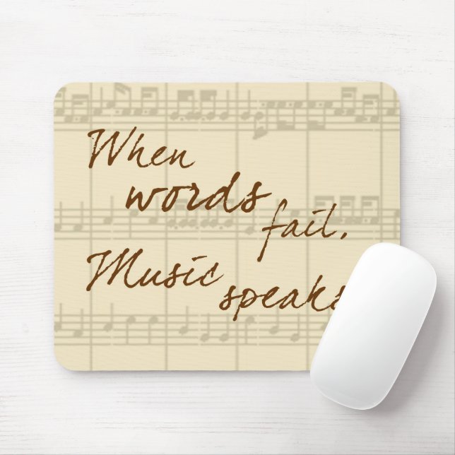 Music Speaks Mouse Pad (With Mouse)