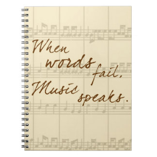 Music Speaks Spiral Notebook