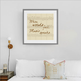 Music Speaks unframed Poster
