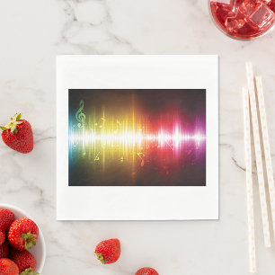 Music Spectrum Soundwave Vibrant Audio Visualiser  Napkin