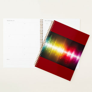 Music Spectrum Soundwave Vibrant Audio Visualiser Planner