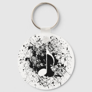 Music Splatter Key Ring