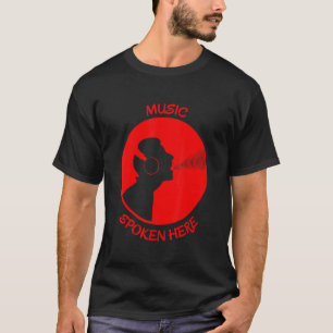 Music Spoken Here Vinyl Record Singer Red T-Shirt