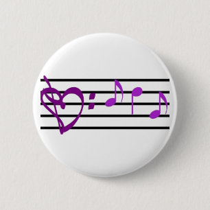 Music Staff Heart Button