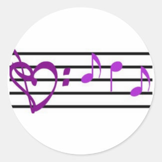 Music Staff Heart Sticker