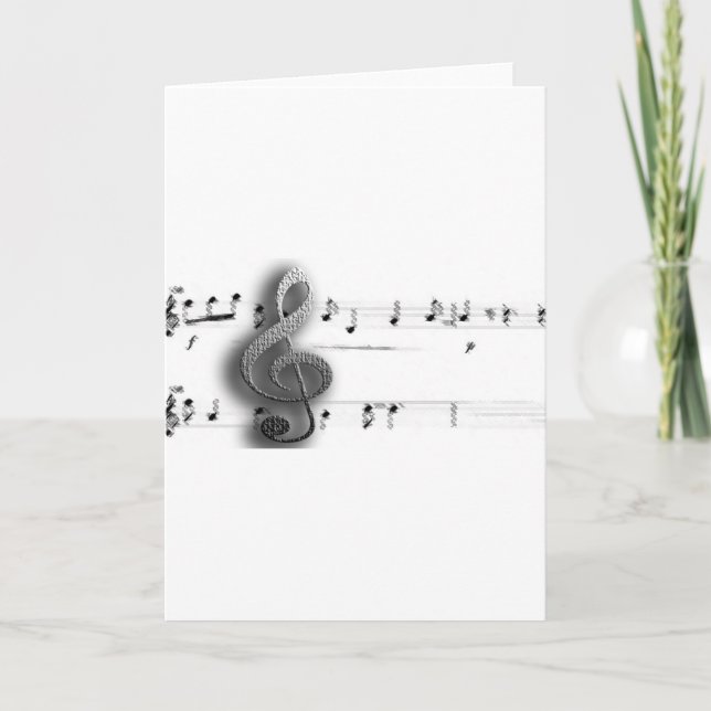Music Stationary and Stickers! Note Card (Front)