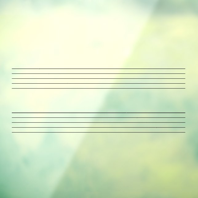 Music Staves for Writing Music Dry Erase Decal (Sheet 3)