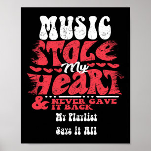 Music Stole My Heart ~ Funny Valentines Day 1 Poster
