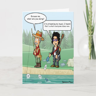 Music Streaming Funny Pun Birthday Card