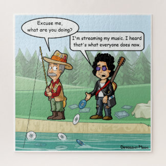 Music Streaming Funny Pun Jigsaw Puzzle