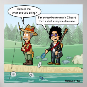 Music Streaming Funny Pun Poster