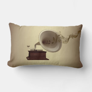 Music Streams from Gramophone Lumbar Cushion