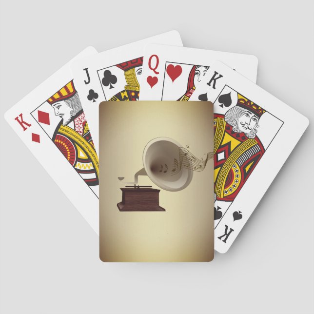 Music Streams from Gramophone Playing Cards (Back)