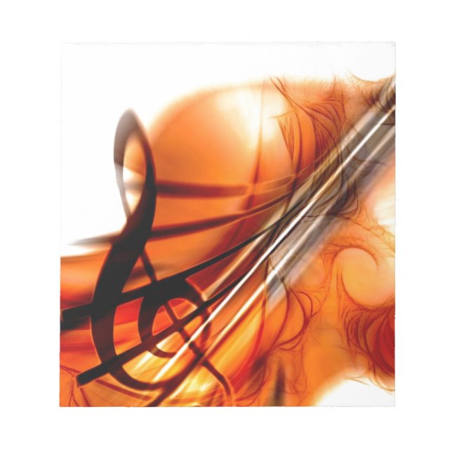 Music  Stringed Instruments Violin Destiny Dance Notepad (Front)