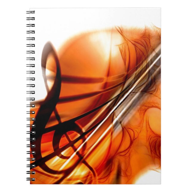 Music  Stringed Instruments Violin Destiny Dance Spiral Notebook (Front)