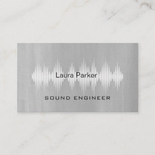 Music Studio Professional Sound Engineer Minimal B Business Card