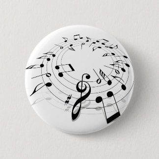 Music Swirl 6 Cm Round Badge