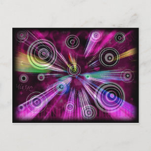 MUSIC SWIRL POSTCARD