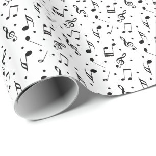 Music Symbols Musical Pattern Classy Wrapping Paper