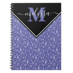 Music symbols personalised  notebook