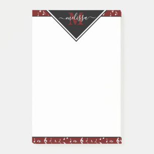 Music symbols personalised  notepad