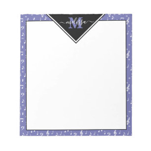 Music symbols personalised  notepad