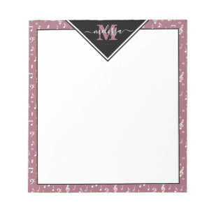 Music symbols personalised  notepad