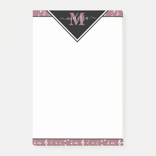 Music symbols personalised   post-it notes (Front)