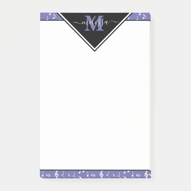Music symbols personalised   post-it notes (Front)