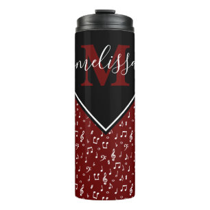 Music symbols personalised  thermal tumbler