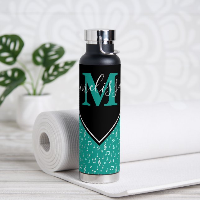 Music symbols personalised  water bottle (Yoga)