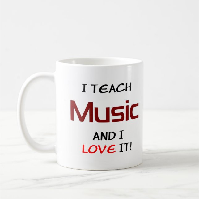 music teach & love coffee mug (Left)