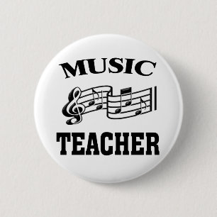MUSIC TEACHER 6 CM ROUND BADGE