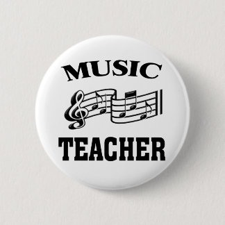 MUSIC TEACHER 6 CM ROUND BADGE