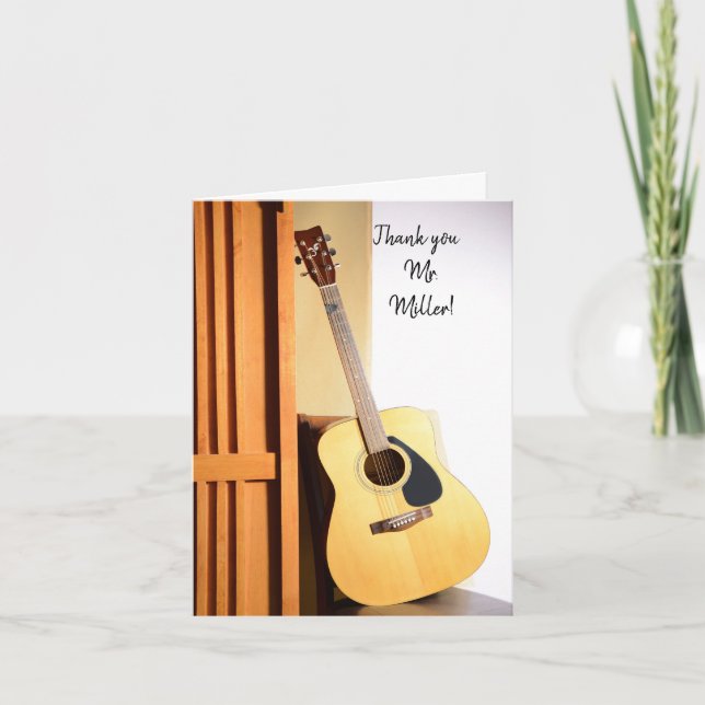  Music Teacher Appreciation Day Thank You Card  (Front)