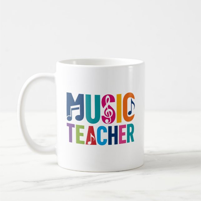 Music Teacher Appreciation Gift Coffee Mug (Left)