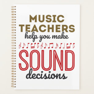 Music Teacher Appreciation Gift Sound Decisions Planner