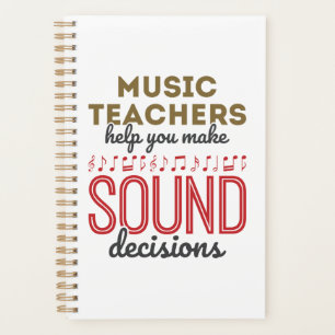 Music Teacher Appreciation Gift Sound Decisions Planner