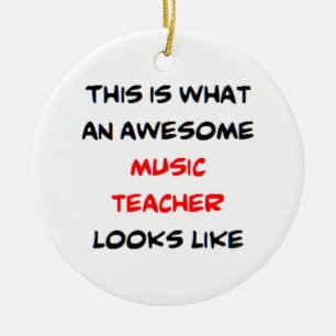 music teacher, awesome ceramic tree decoration