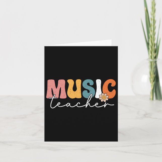 Music Teacher Back To School Musician Band 1st Day Card (Front)