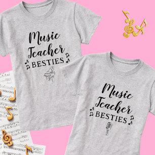 Music Teacher Besties Piano Best Friend T-Shirt