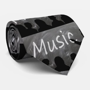 Music Teacher Blackboard Chalk Necktie