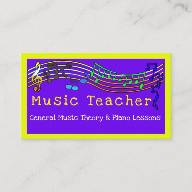 Music Teacher Business Card (Front)