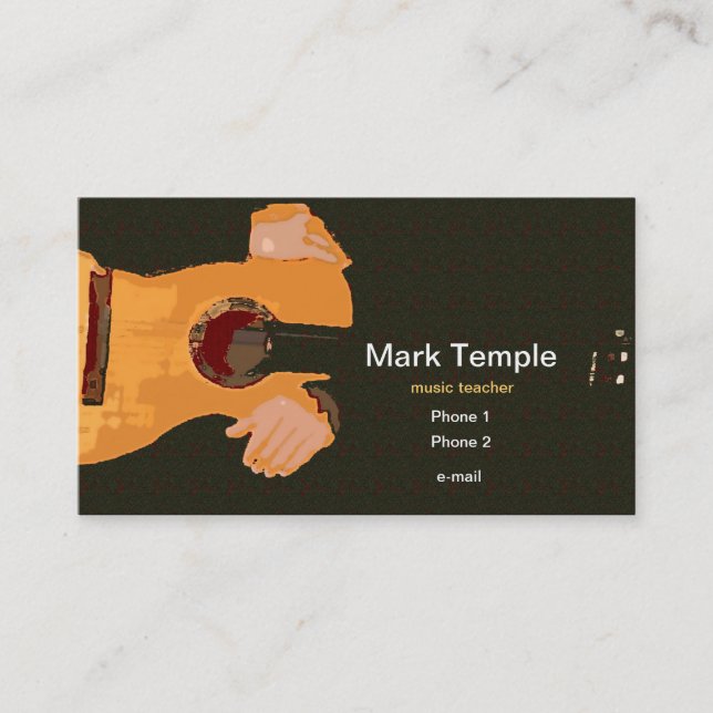 Music teacher business card (Front)