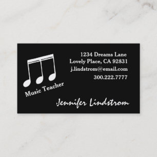 MUSIC TEACHER Business Card Template