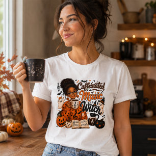 Music Teacher Caffeinated Witch Halloween Women's T-Shirt