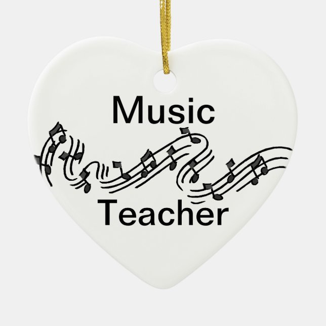 Music Teacher Ceramic Tree Decoration (Front)
