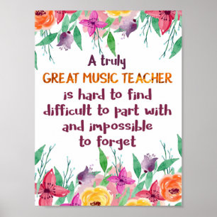 Music Teacher Classroom Decor Appreciation Gift